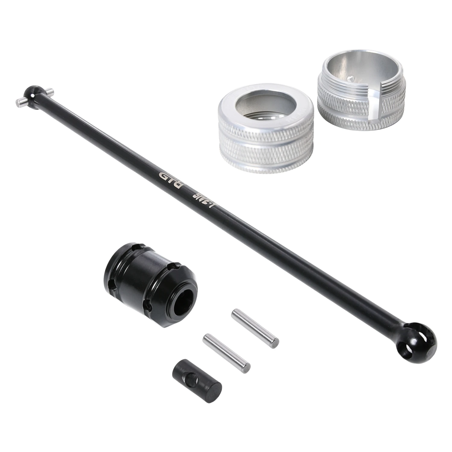 GTB CNC-Stahl-Antriebswelle vorne und hinten in der Mitte für 1/5 RC Car Losi 5ive T V1.0 Ersatzteil – Detail 3