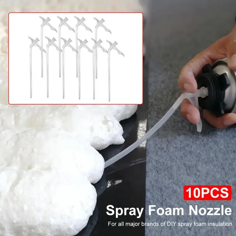 

Spray Foam Tubes 10pcs Spray Foam Replacement Nozzle Gap Filling Insulating Foam Tube Long-lasting Use For Spray Can Nozzles