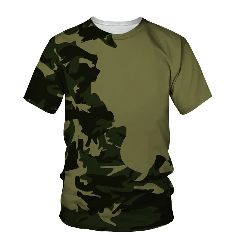 

3D Camouflage Printing T Shirt Women Kids Men Tee CAMO Summer Harajuku Short Sleeves Tops