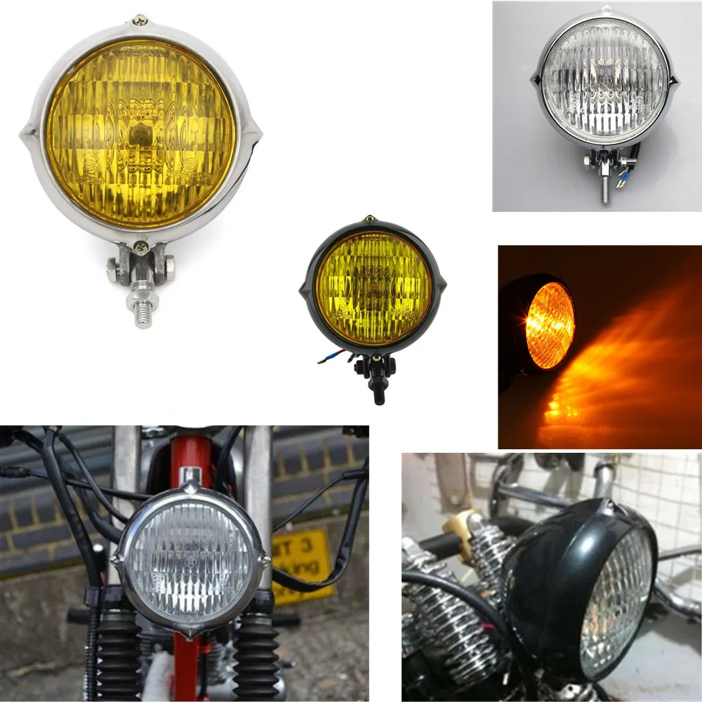 Faro Anteriore A Led Per Moto Da 5.5 Pollici Fanale Anteriore Retrò Per Harley Honda Yamaha Suzuki Custom Chopper Cafe Racer Faros Led Para Moto