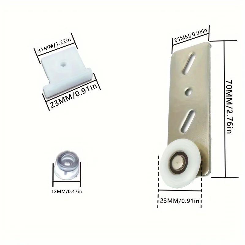 Single door external hanging single leaf sliding door track cabinet sliding rail monorail mobile side mounted furni