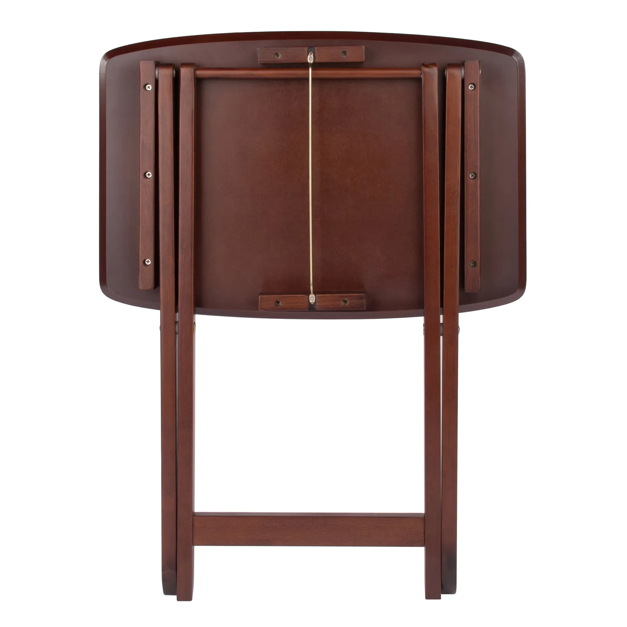 Solid Wood Darlene 2-Pc Snack Table Set Walnut