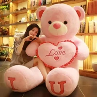 Birthday gift 80/100Cm Big LOVE Plush Toy Bear Giant Stuffed Animals Kawaii Large Soft Pillow Dolls Grilfriend Girls Wife Room 1