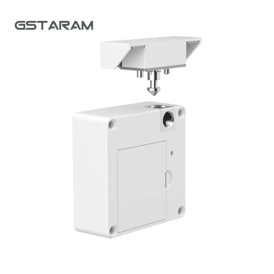 

White ABS Non-Punching Invisible Lock - Keyless and Hassle-Free with Smart Electronic Features Rfid Lock Wifi Drawer Lock
