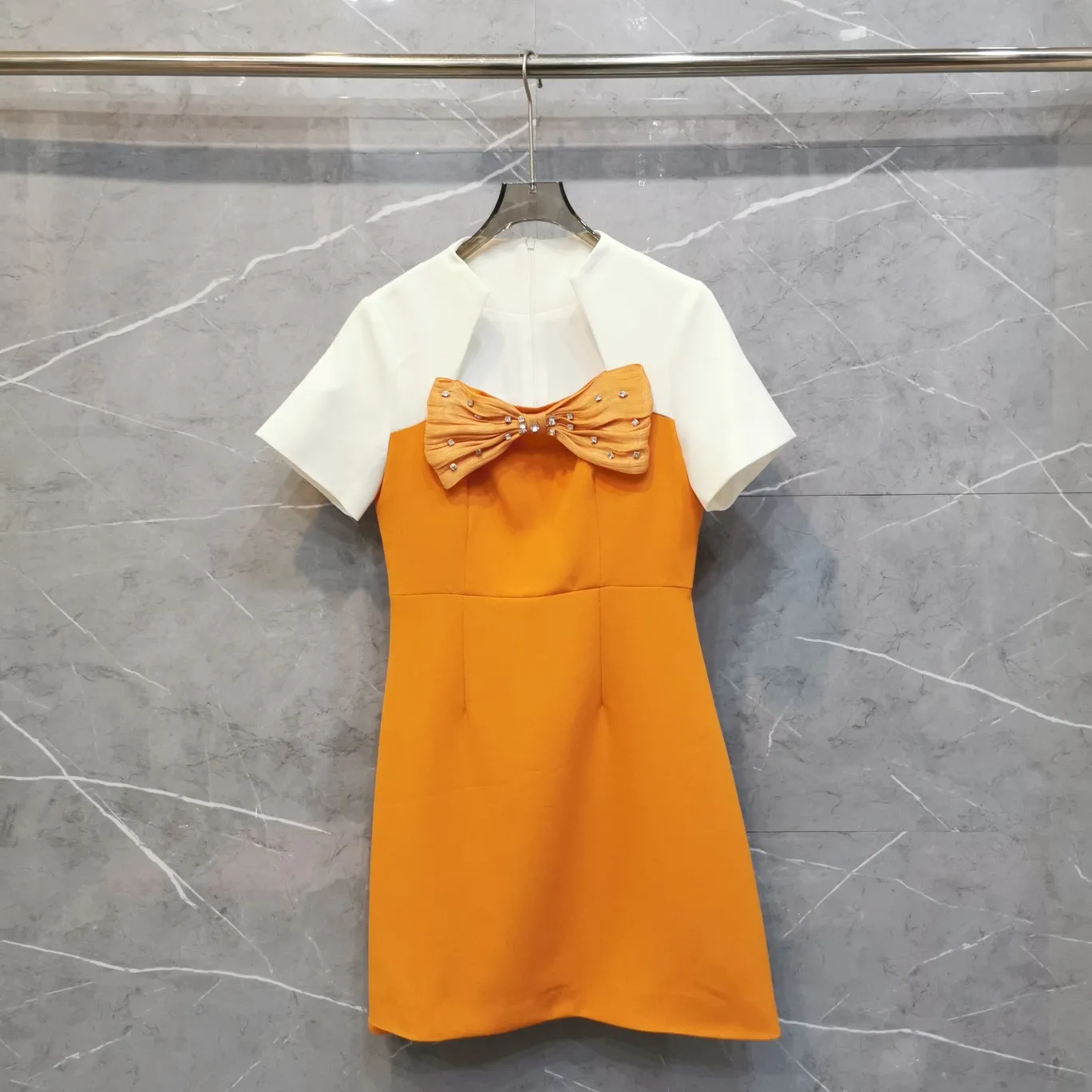 

Color blocking dress simple atmosphere casual fashion 2023 summer new 0411