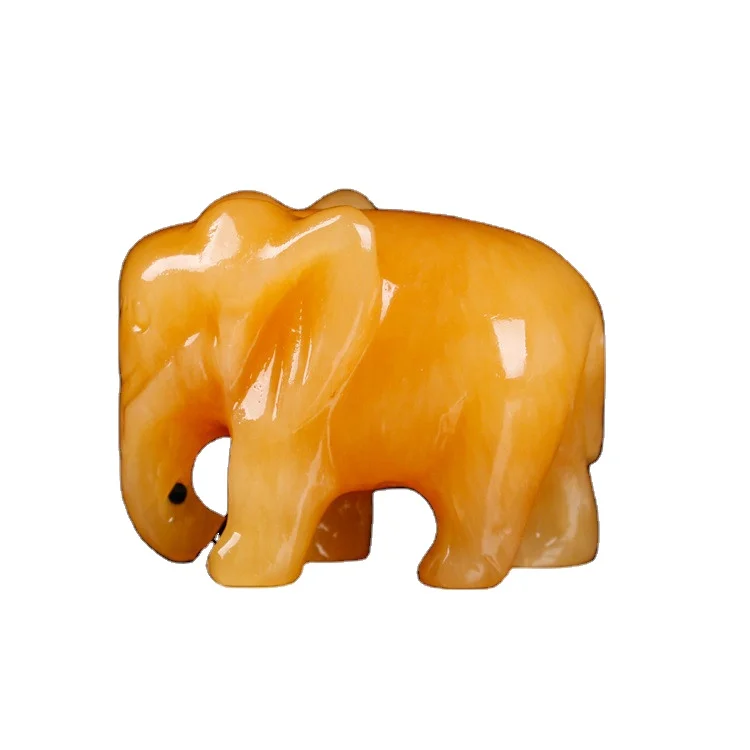 Natural Crystals Healing Stones Hand-carved Mini Elephant For Wholesale