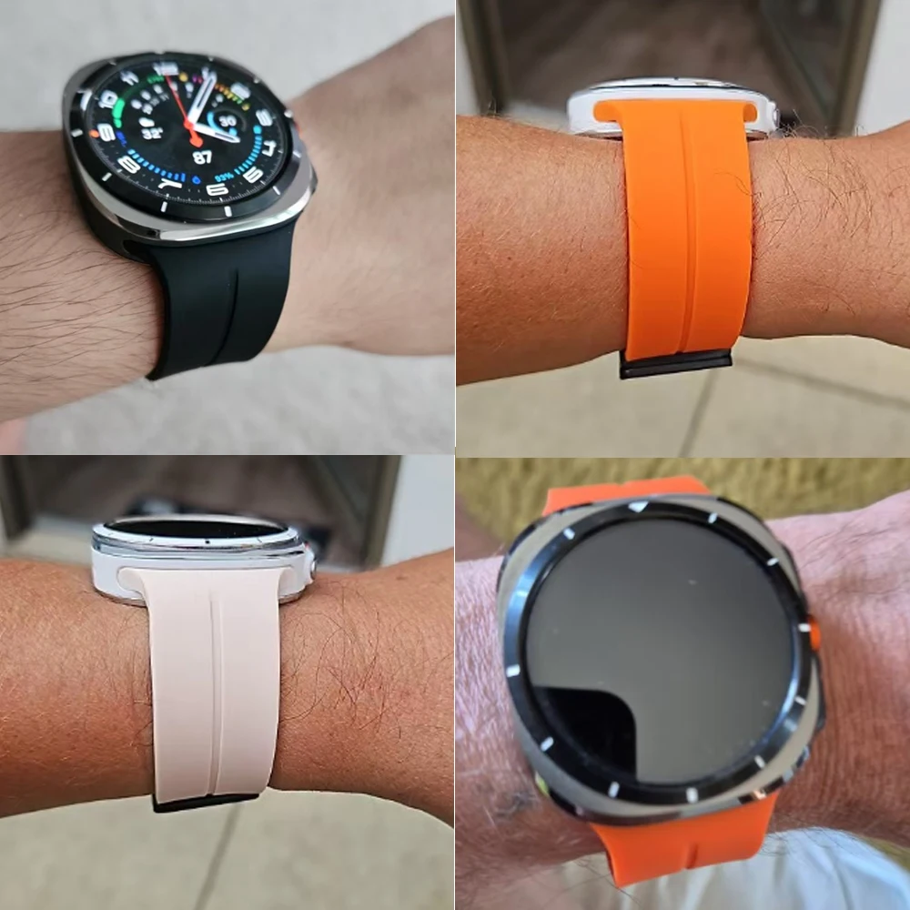 Magnetic Folding Buckle Silicone Sport Band Bracelet - Soft Strap