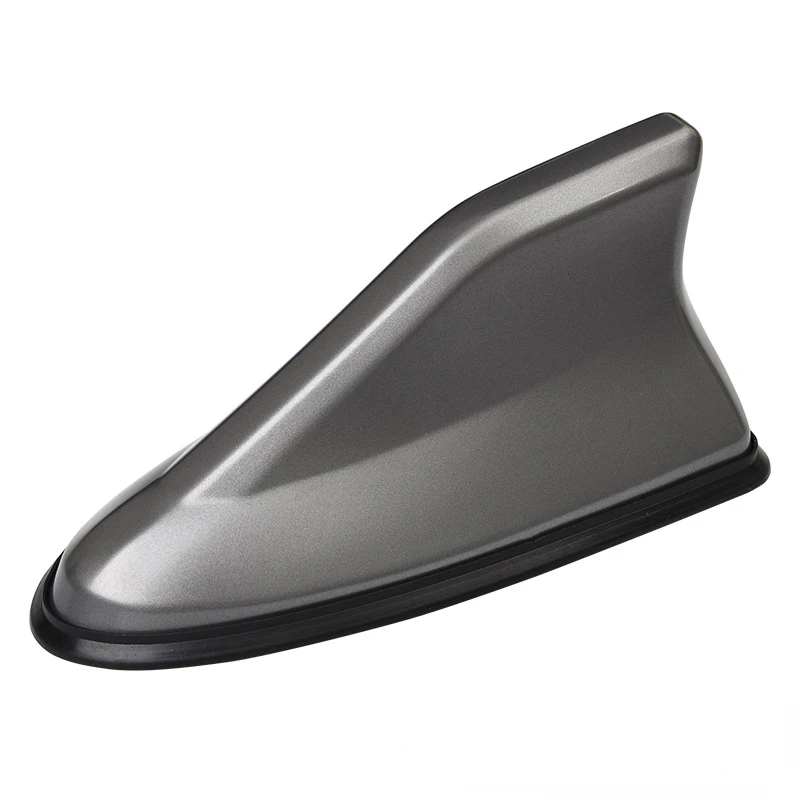Antena De Aleta De Tiburón Para Coche - Universal, ABS, Plata, Decorativa Y Para Mejorar Señal De Radio