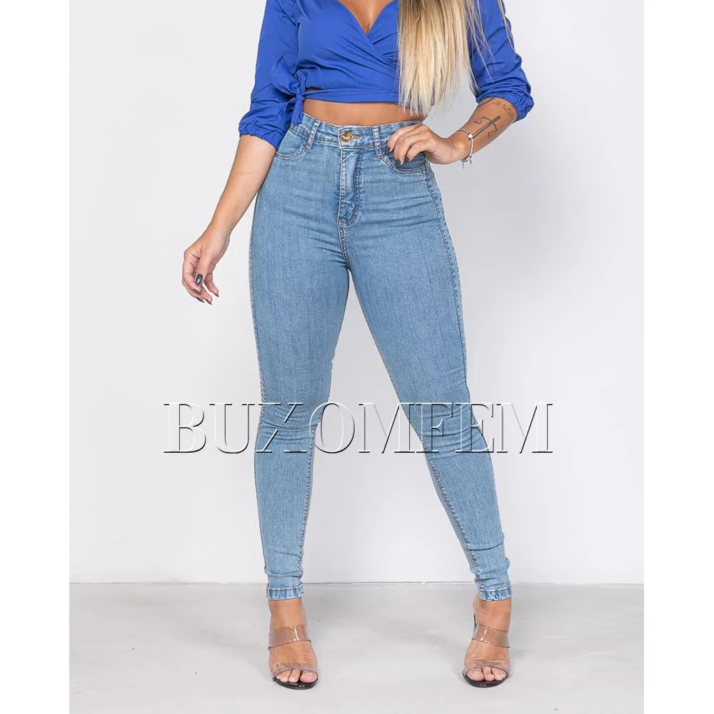 2024 New y2k Curved Slim Fit Butt Lifting Skinny Sexy Women's Jeans High Waist Personalized Straight Leg Wrap Hips Trousers