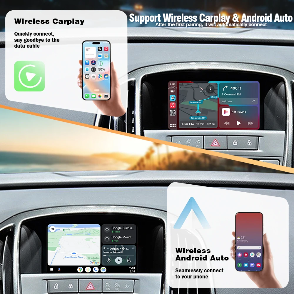 AUTOTOP Wireless CarPlay and Android for Opel CD 500 600 NAVI 600 650 900 950 DVD 800 Multimedia Module Fit 6 & 7-Inch Screen 2