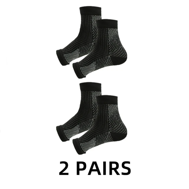 Men Women Sports Socks Foot Angel Anti Fatigue Outerdoor Compression Breatheable Foot Sleeve Support Socks Brace Sock 2 pairs