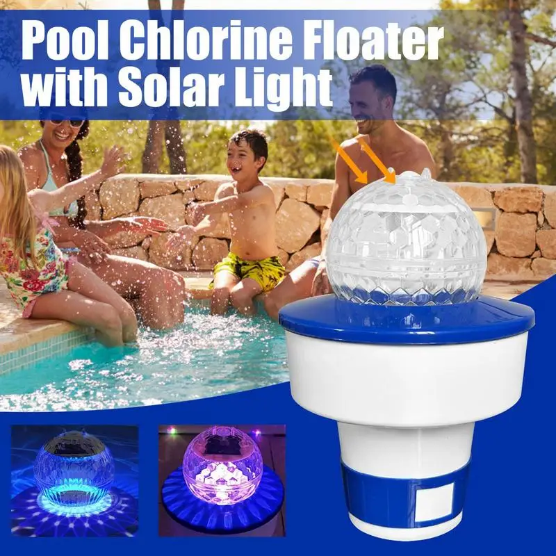 Distributeur flottant de tablettes solaires pour piscine, combo, eau claire