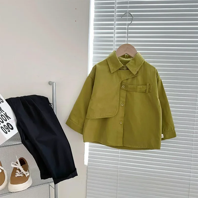 Spring New Children's Korean-Style Cotton Shirt Boys' Cool Smart Spring and Autumn Shirt Thin,kids shirts