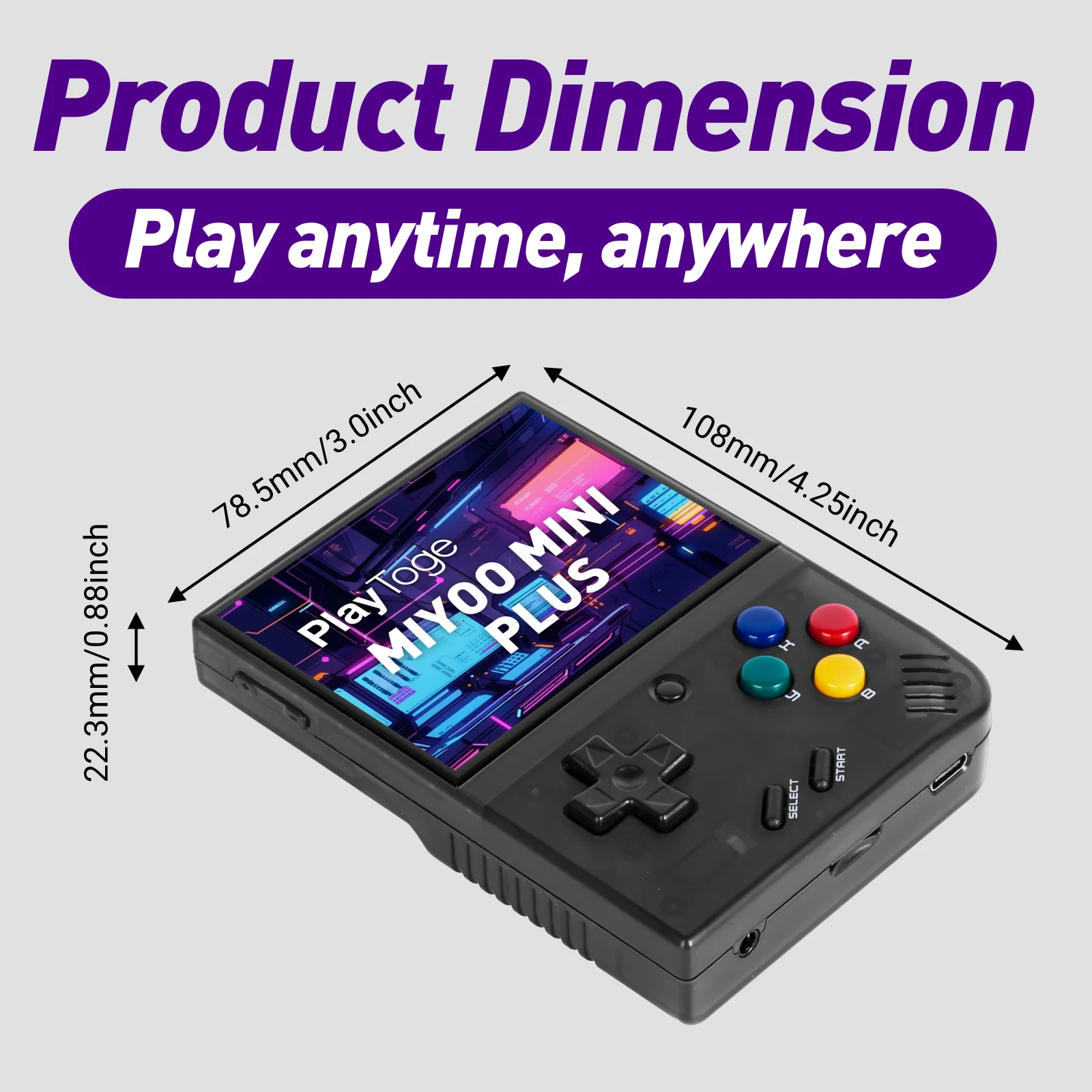 Miyoo Mini Plus Handheld Game Console, 3.5 Inch IPS 640x480