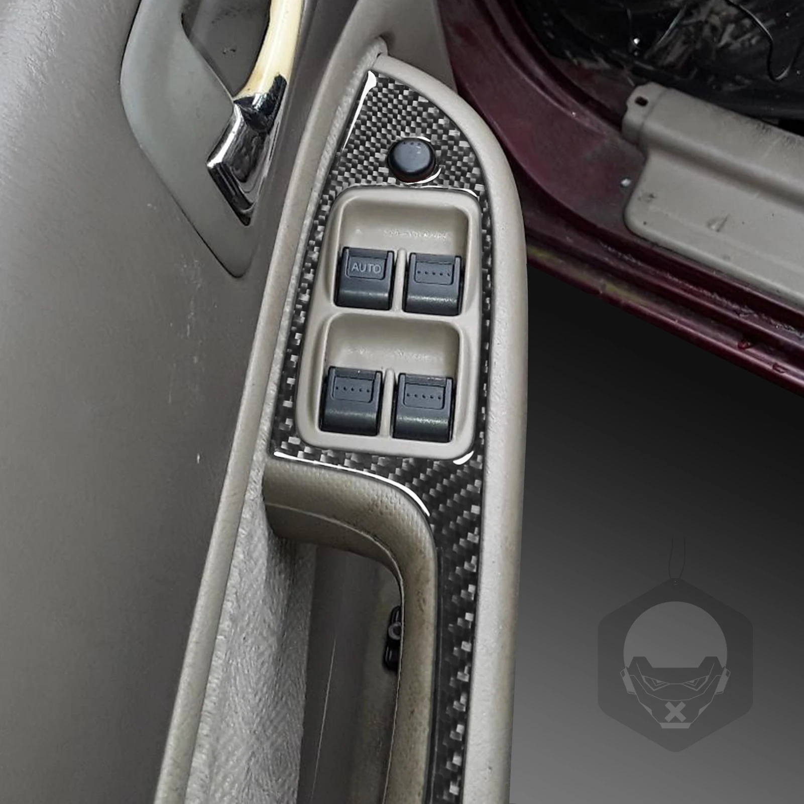 For Honda Civic 2001-2005 Center Console Dashboard Gear Shift Full Set Cover Real Carbon Fiber Stickers Car Interior Accessories