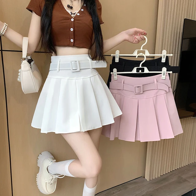 ★Kashiko★【送料0/関税0】Ribbon Preppy Pleated Skirt 2色 S7d70d16588a2430295004bf6fb34f