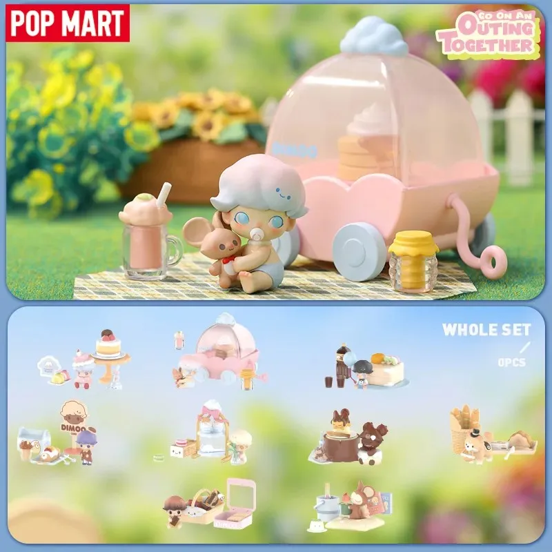 

POP MART Dimoo Go On An Outgonging серии глухая коробка игрушки Kawaii аниме экшн-фигурки Caixa загадочная коробка куклы подарок для девочек