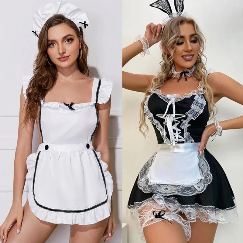 Women Sexy Li Babydoll Maid Nurse Cosplay Uniform Li Lace Dress Sexy Underwear Porno Sexi Lenceria Erotic_voghion.com