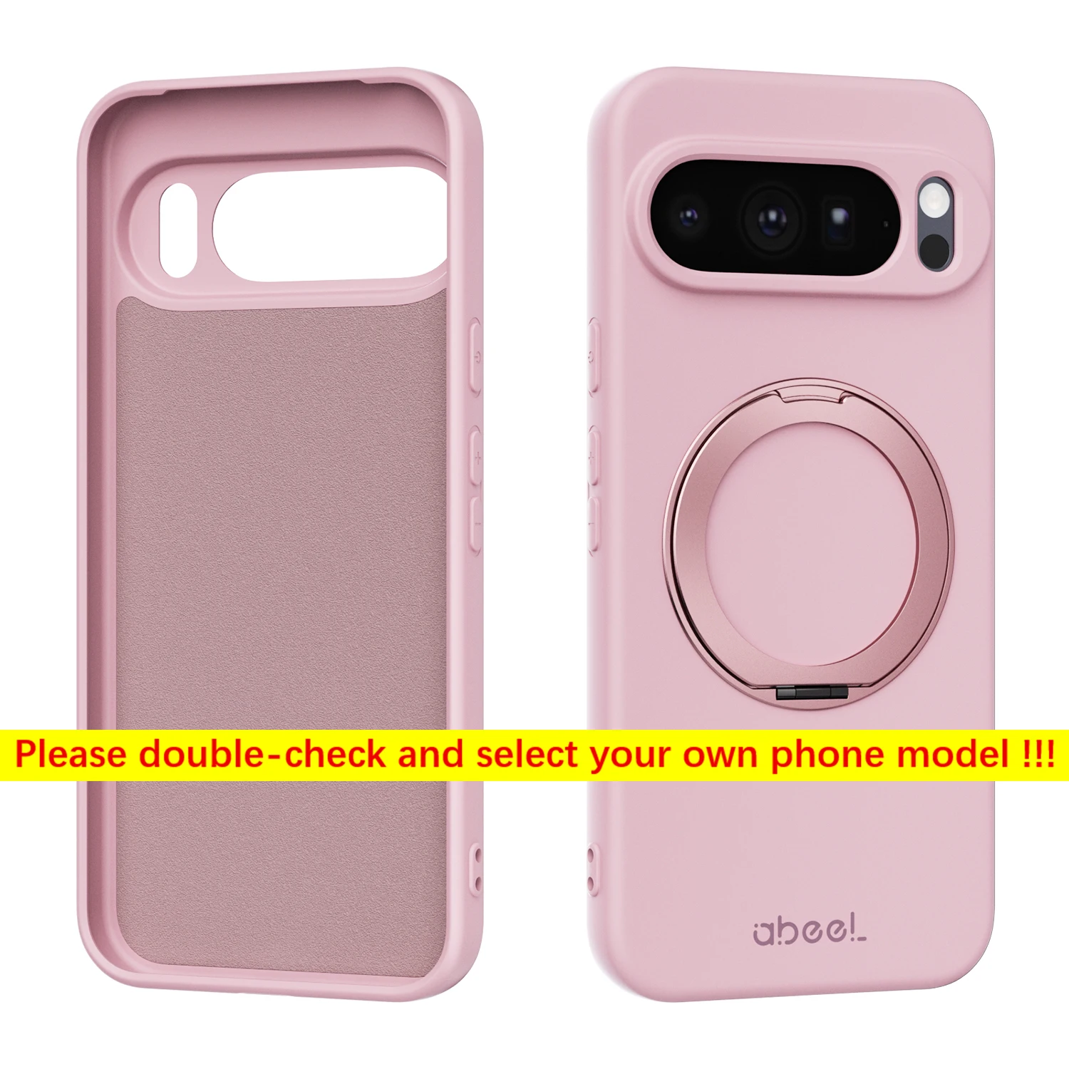 Luxury Silicone Phone Case with 360° Rotating Magnetic Holder and Stand, Skin-Friendly Feel