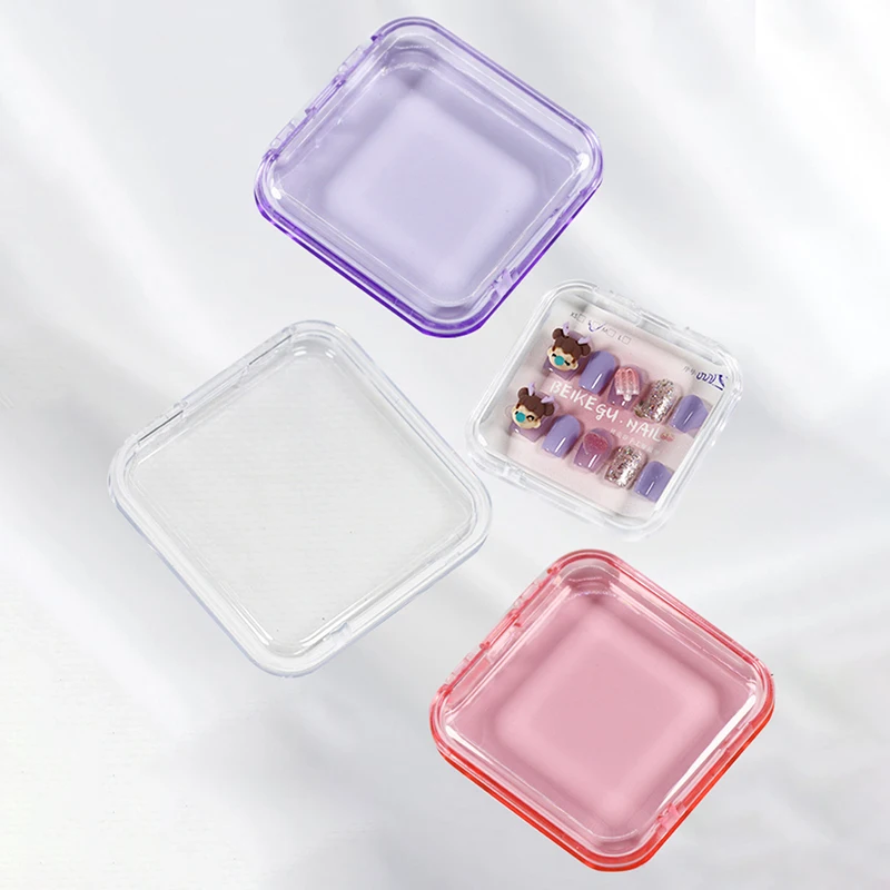 

Nail Art Organizer Transparent Plastic Packaging Box Nail Enhancement Storage Jewelry Necklace Display Gift Box