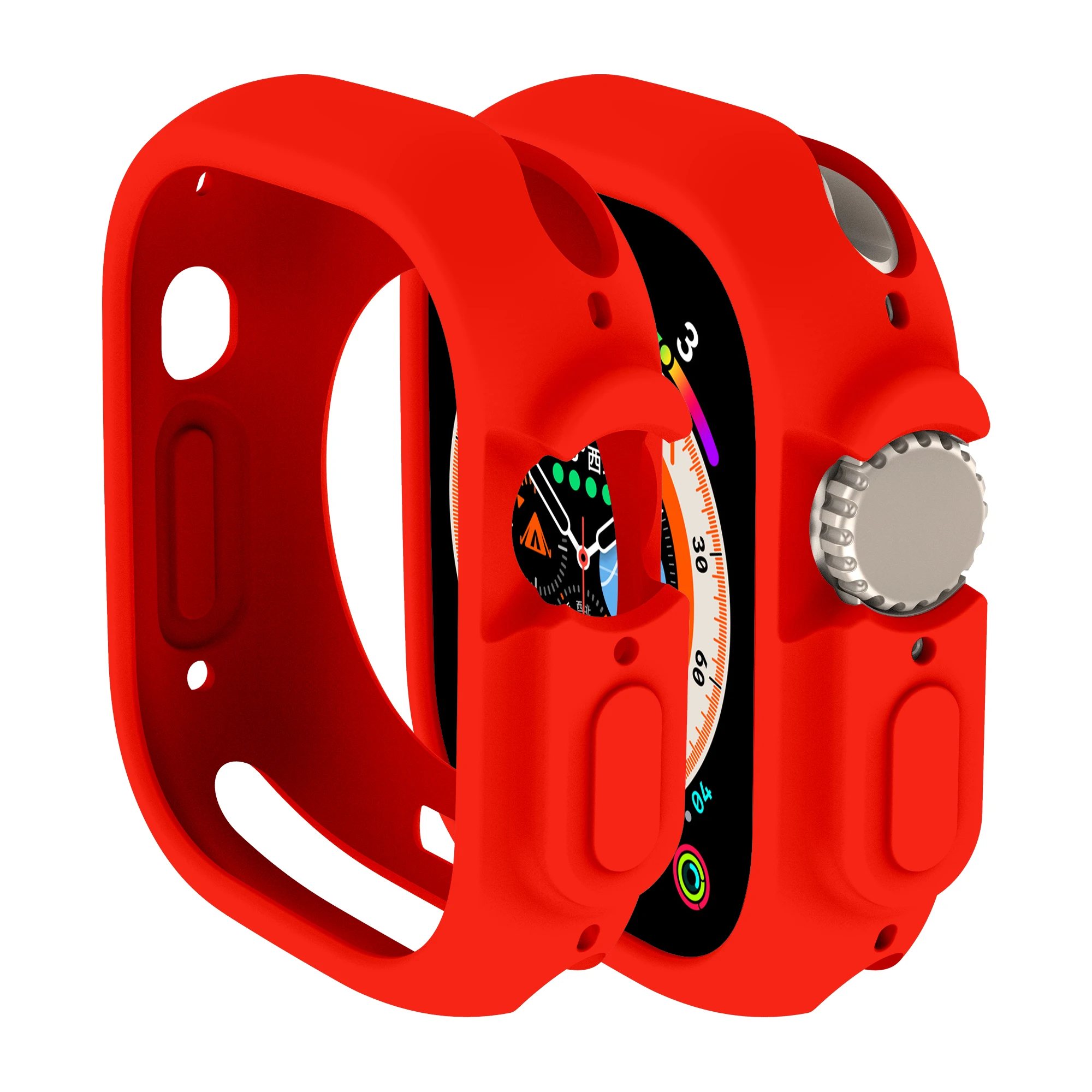 Candy-Colored TPU Protective Bumper for Smartwatch 49mm - Vibrant Accessories Collection