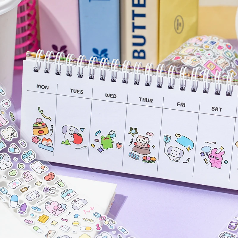 200cm/roll Healing Cute Pet Die Cutting Tape Notebook Hand Account Ins Wind Cute Pet Decoration Stickers Cute DIY Tape 2