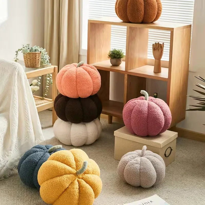 

20cm Kawaii Nordic Halloween Pumpkin Plush Toy Plushie Soft Plant Stuffed Doll Holidays Props Decorative Throw Pillow for Kids