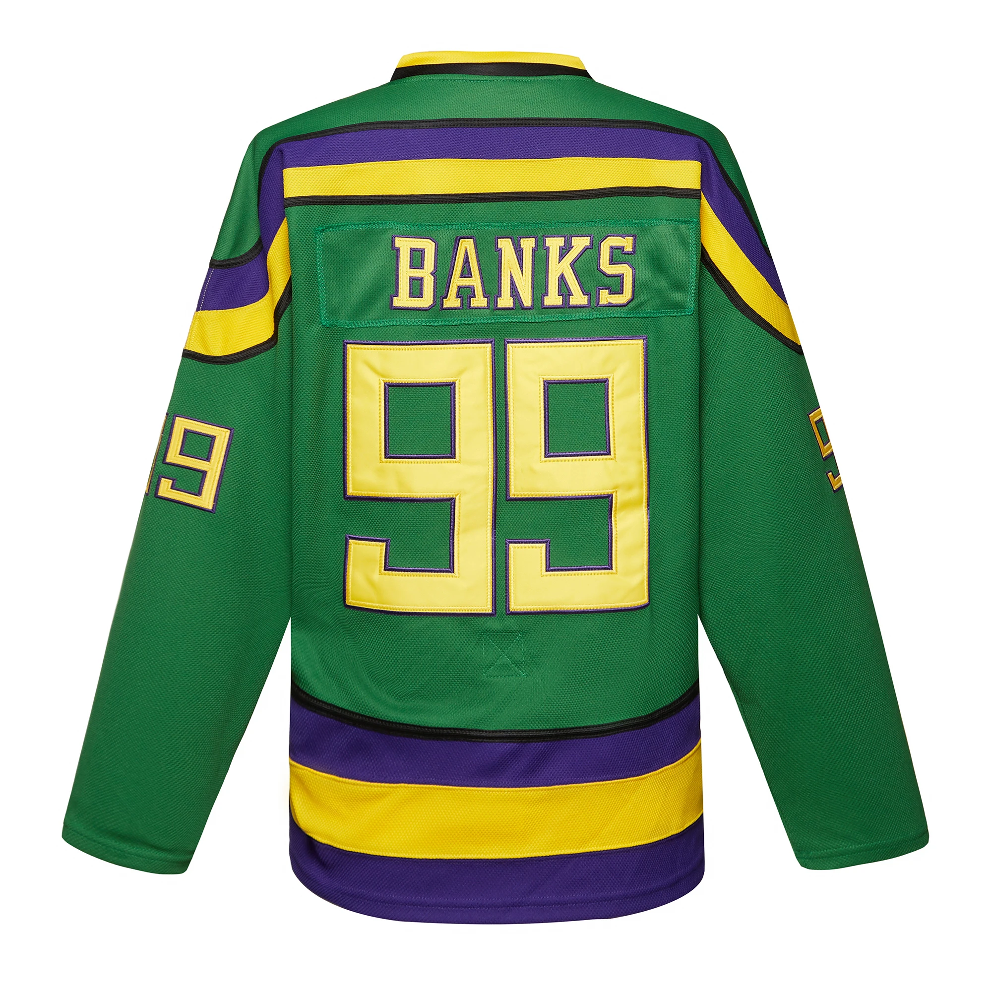 Ice Hockey Jerseys Mighty Ducks Movie Embroidered Jersey For Player Practice #99 BANKS #96 CONWAY Or Blank