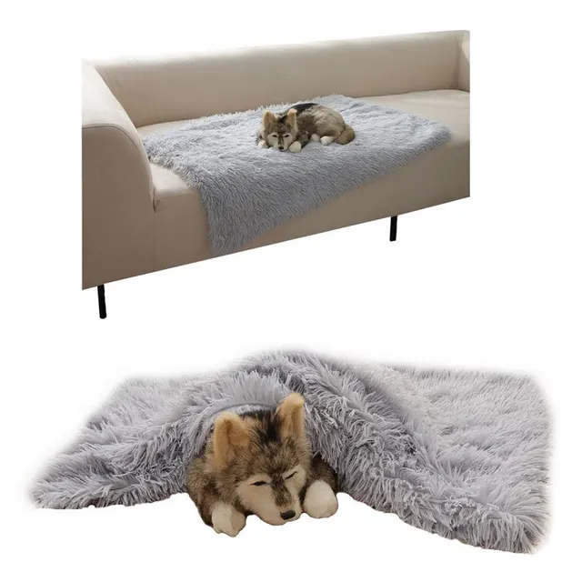 Soft Pet Blanket Mat Warm Dog Cat Sleeping Bed Mats Kennel Washable Long Plush Dogs Blankets Cover Winter Dog Supplies 3