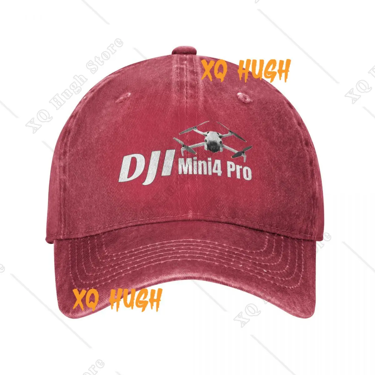 Retro D-DJI Drone Pilot Mini4 Pro Baseball Caps Men Women Distressed Washed Headwear Operator Outdoor Workouts Unstructured Hat 6