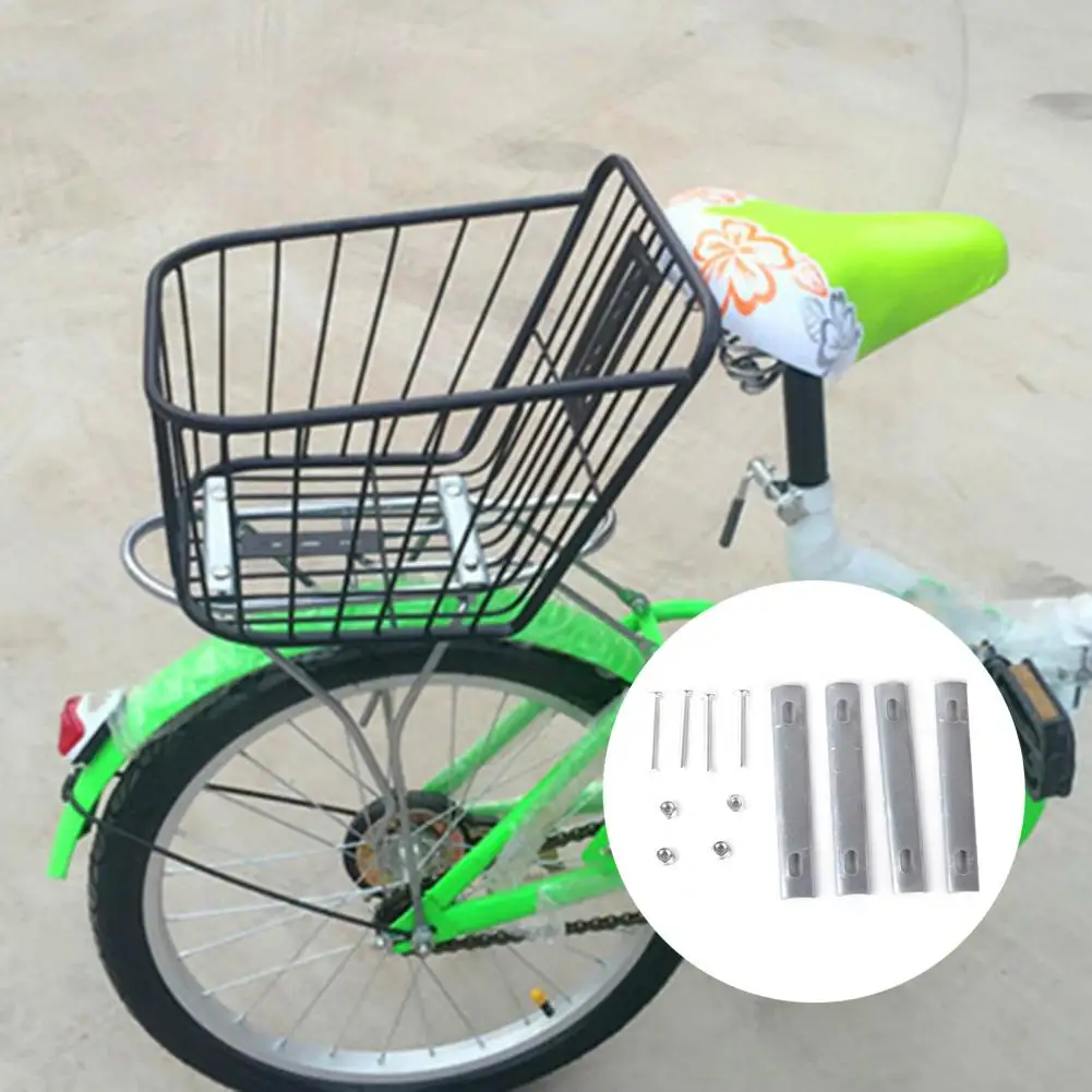 Helpful High Strength Long-lasting Bicycle Rear Seat Basket Install Kit Compact Bike Basket Screw Set Bicycle Accessory