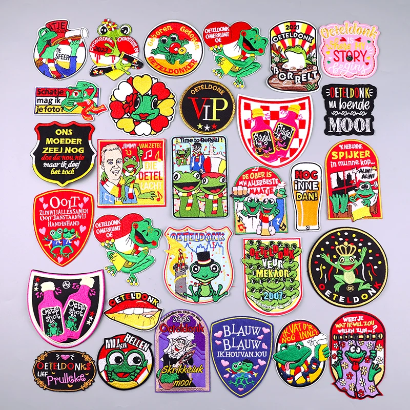 

2024 New Style Oeteldonk Embroidery Patches For Clothes Netherland Emblem Carnival Iron On Patches DIY Applique Badge
