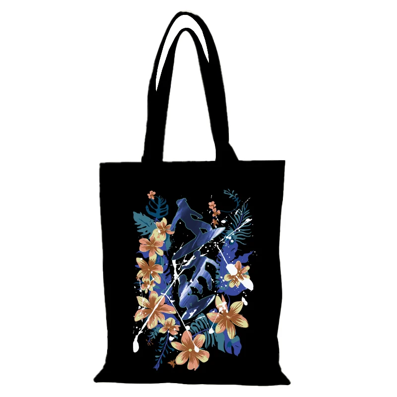 Mode frauen Einkaufstasche Blumen Stoff Taschen Mann Einkaufstasche Neue Handtaschen Eco Shopper Tuch Leinwand Handtasche Schulter Dame die – Detail 9