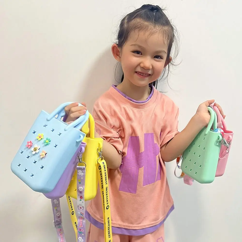 Neue Mini Kinder Handtasche Cartoon DIY Handtasche mit Löchern Nette Frauen Aufbewahrungstasche – Detail 6