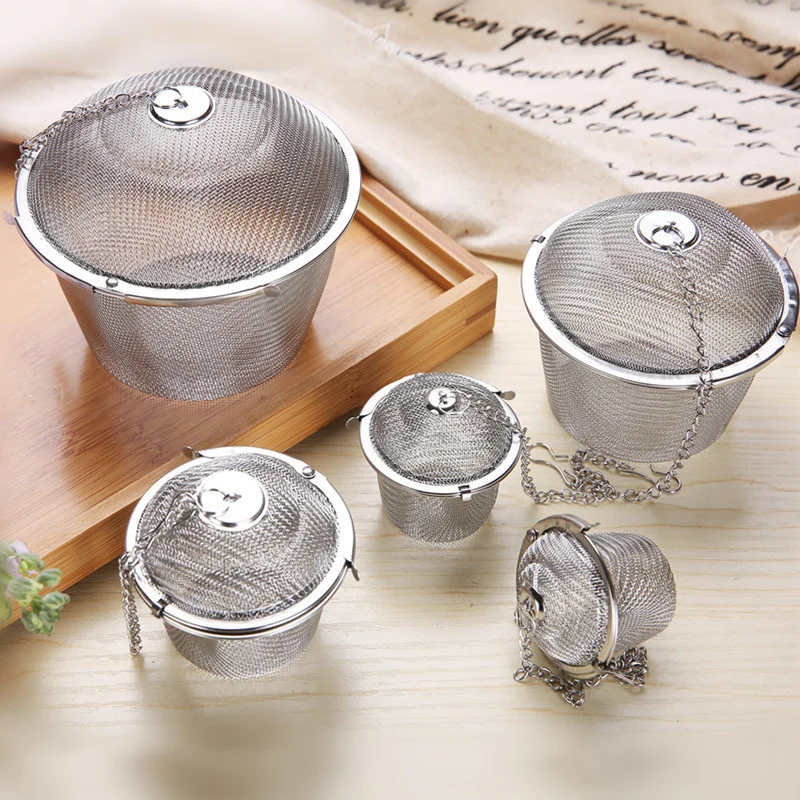 304 stainless steel tea ball seasoning pot tea filter ball household brine seasoning brewing device
