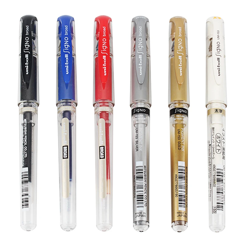 Uniball Signo Broad UM153 Gel Pen 1.0 mm Japan White
