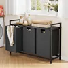 Laundry Hamper with Shelf - Laundry Basket Organizer with 3 Pull-Out Removable Bags Laundry Sorter Dirty Clothes Hamper. 1