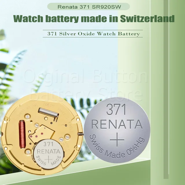 Original Renata 371 1.55V SR920SW AG6 LR920 LR69 920 Silver Oxide Button  Cell For Watch Clocks Toys Remote Control Calculator - AliExpress