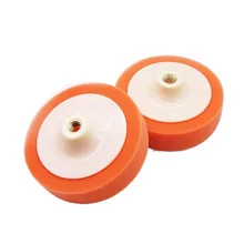 

2022new 5Inch 125mm Auto Car Polishing Pad For Polisher Sponge Wheel Waxing Orange Car Accessories Polishing Disc Wash
