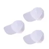 3 Pcs Cotton Baseball Hat Blank White Cap Bulk Stylish Blank Peak DIY Painting Hats Unisex 4