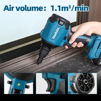 Makita DAS180 souffleur d'air sans brosse pistolet de dépoussiérage d'air sans fil avec buse outil de gonflage de Machine d'époussetage multifonction 2