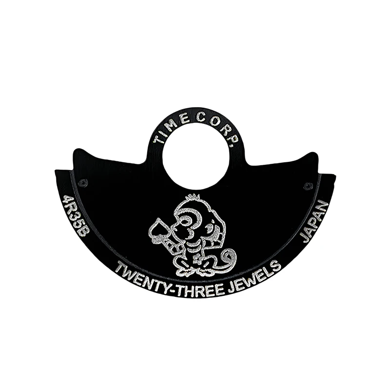 Schwarzer NH35a NH36a automatischer Hammerrotor-Metall-Patch, passend für NH34 NH35 NH36 4R35 4R36 7S26 Uhrwerk SKX007 Uhrwerk-Reparaturteile – Detail 3