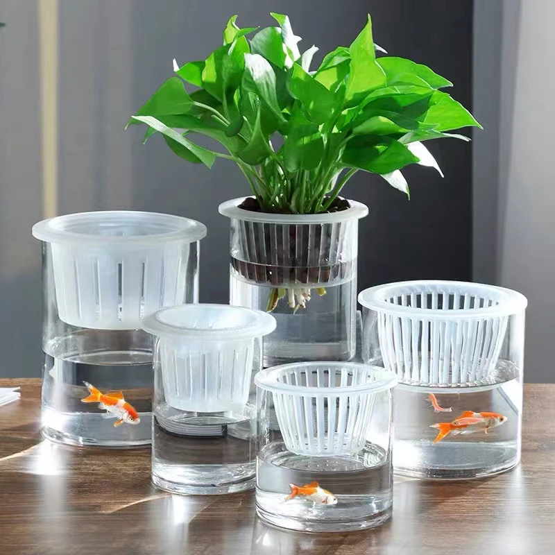 5 pcs Hydroponic Planting Basket Air Permeable Seedling Raising Basin Plastic Planting Mesh Pots Garden Vegetable Soilless Grow