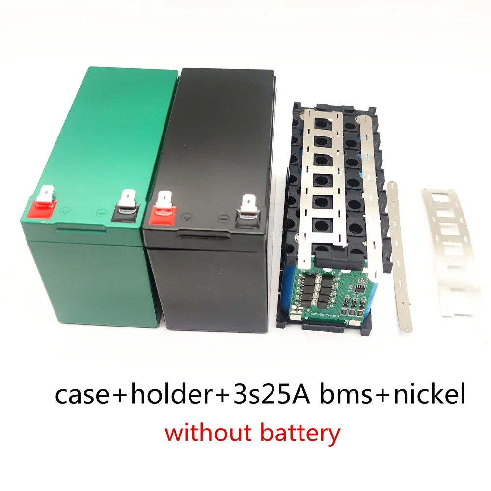12V7Ah 8Ah10Ah12Ah 리튬 배터리 케이스 용 납산 교체 전기 분무기 특수 플라스틱 18650 보관함 녹색 검정색