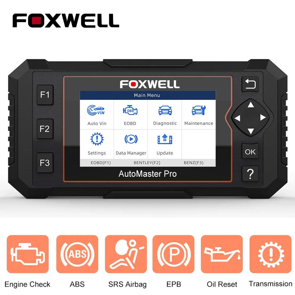 

FOXWELL NT614 Elite OBD2 Auto Scanner Engine ABS SRS SAS AT Oil EPB Reset Car OBD 2 Code Reader Diagnostic Scan Tool Free Update