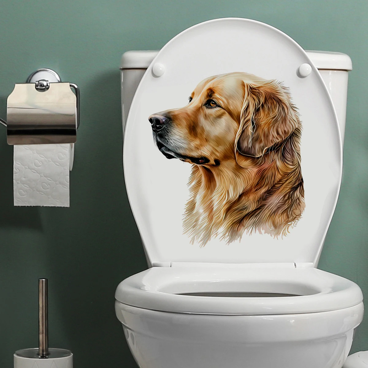 T298#Golden Retriever Dog Bulldog Dog Yorkie Wall Sticker Bathroom Toilet Decor Living Room Cabinet Home Decoration Decals wall stickers wall sticker home decoration accessories