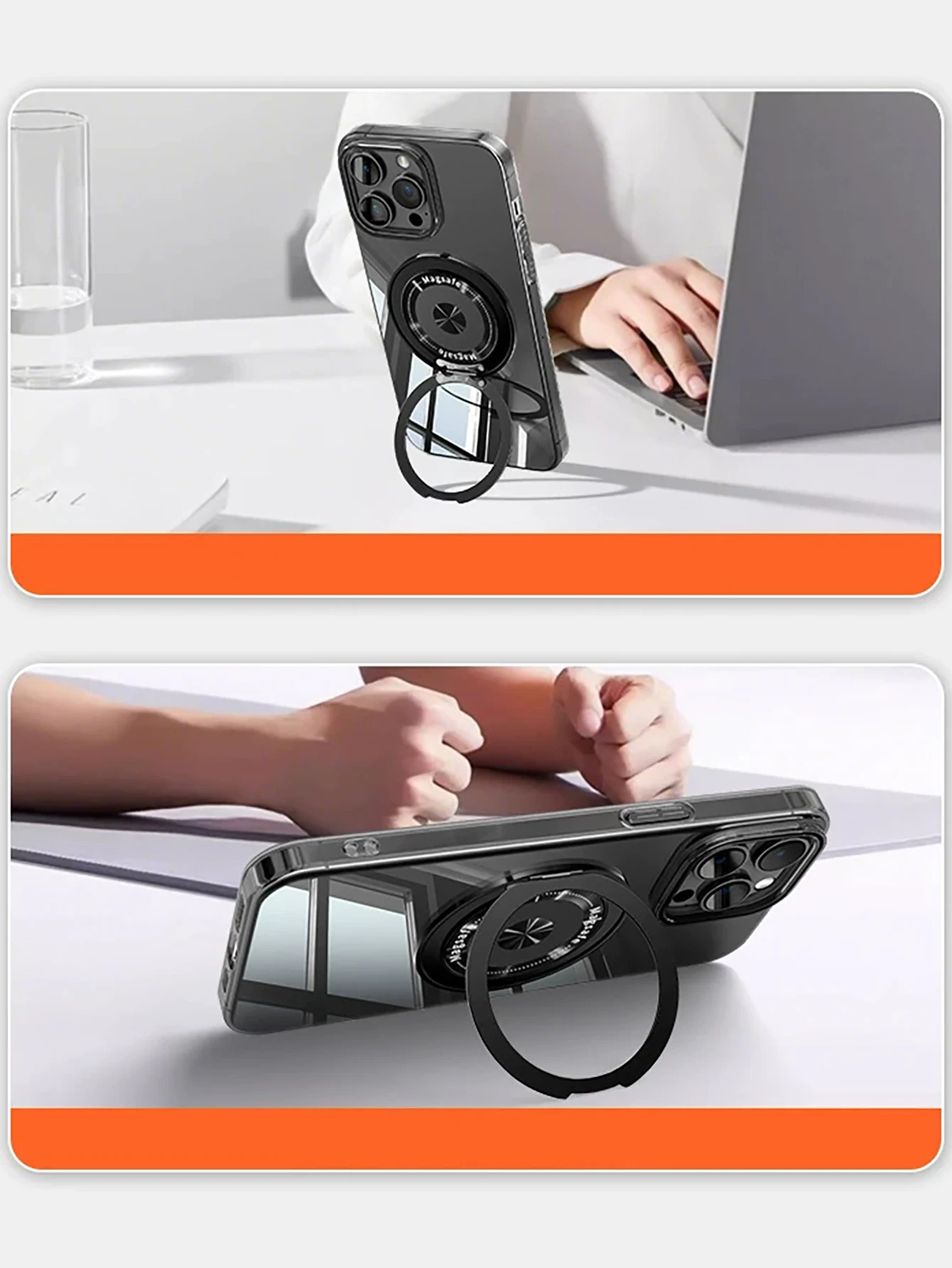 360-Degree Rotating Universal Phone Ring Holder and Stand
