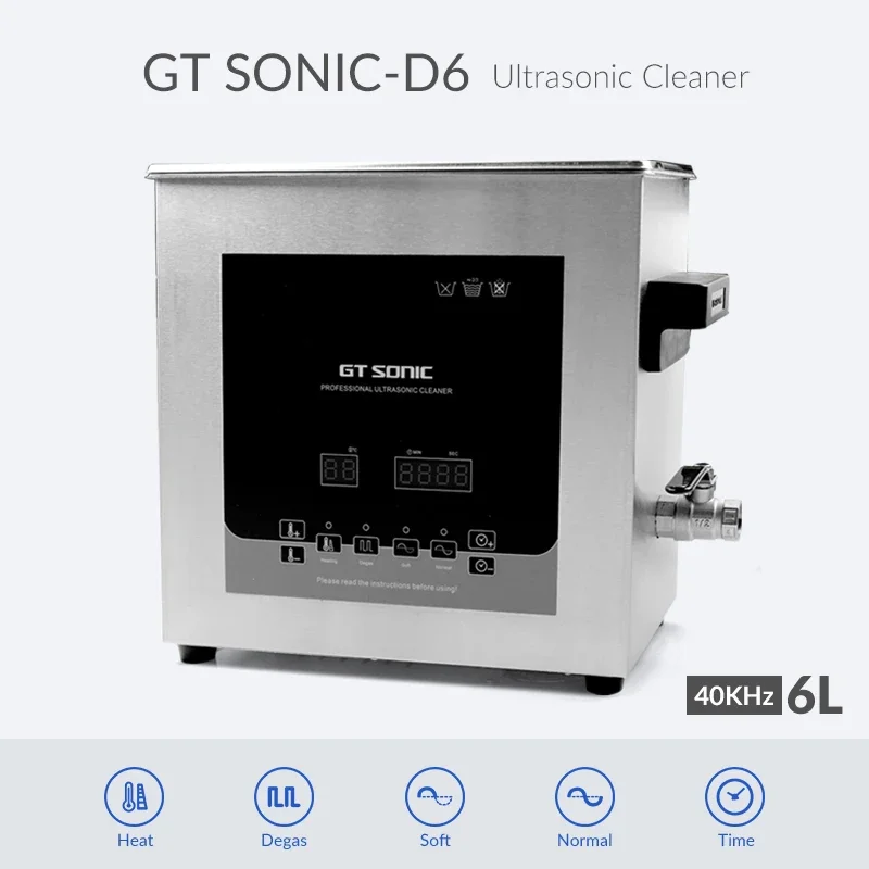 Description Picture 2 of itemSonic CleanerSonic CleanerGT SONIC-D6 40khz Ultrasonic Cleaning Equipment Wholesale Price For Hospital