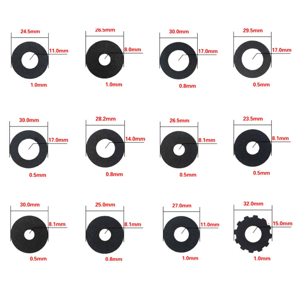 1pc Angeln Reel Bremsbeläge Multi Größe Carbon Faser Entladen Dichtung Bremsbeläge 0,5mm-1mm Für Revo für TATULA Reparatur Zubehör