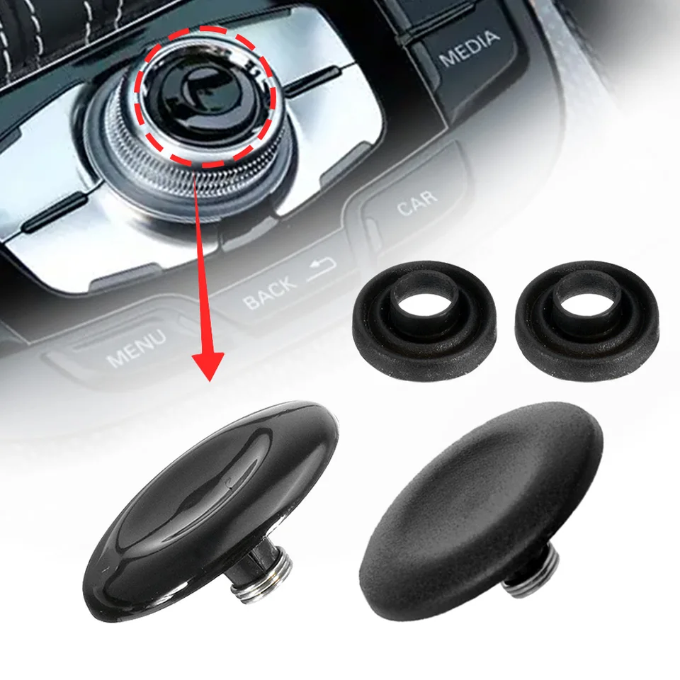 Kit di riparazione pulsanti MMI, Copri pulsante centrale del joystick, Kit di riparazione della manopola MMI della copertura del pulsante centrale del joystick per A4 A5 A6 Q5 Q7 S5 S6(vernice nera